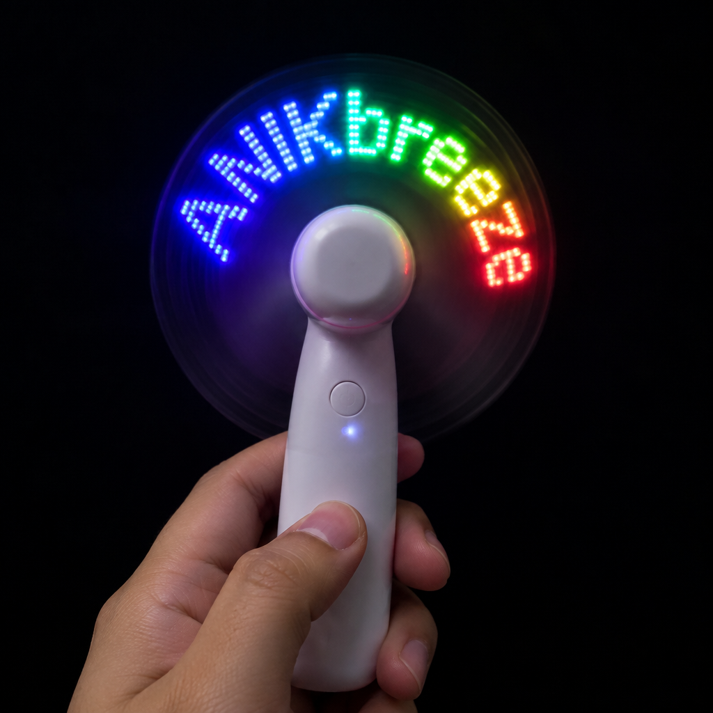 ANIKBREEZE™ Mini LED Message Handheld Fan